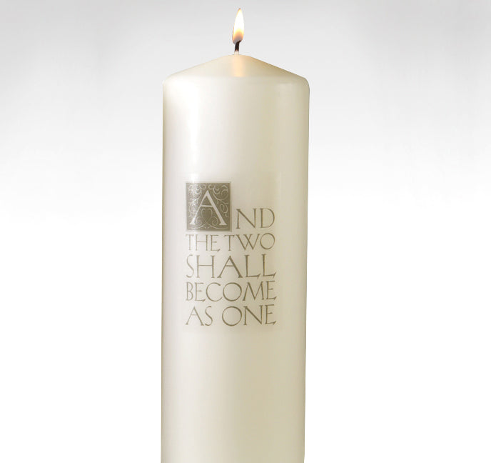 And the Two Shall Become One Unity Candle