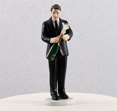 Champagne Groom Figurine