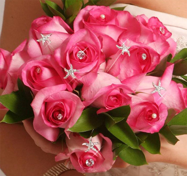 Starfish Bridal Bouquet Pins - (Set of 2)