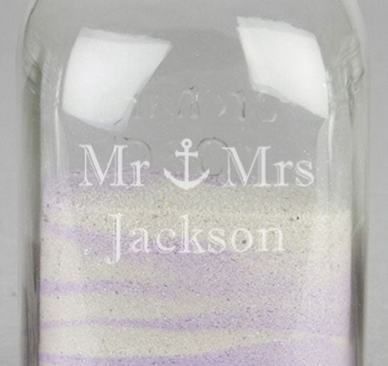 Etched Mason Jar Toasting Glasses Mr & Mrs