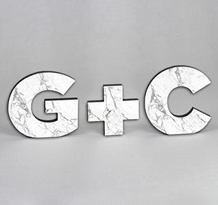 Letter Plaque Set with Plus Sign