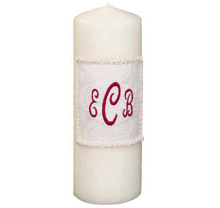 Brocade Monogram Unity Candle