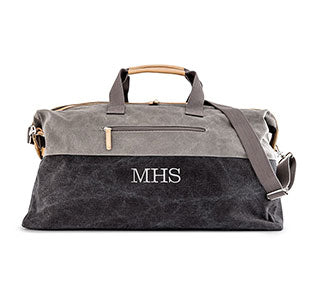 Black &amp; Gray Groomsmen Travel Bag