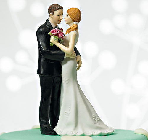 My Main Squeeze Bride & Groom Cake Topper
