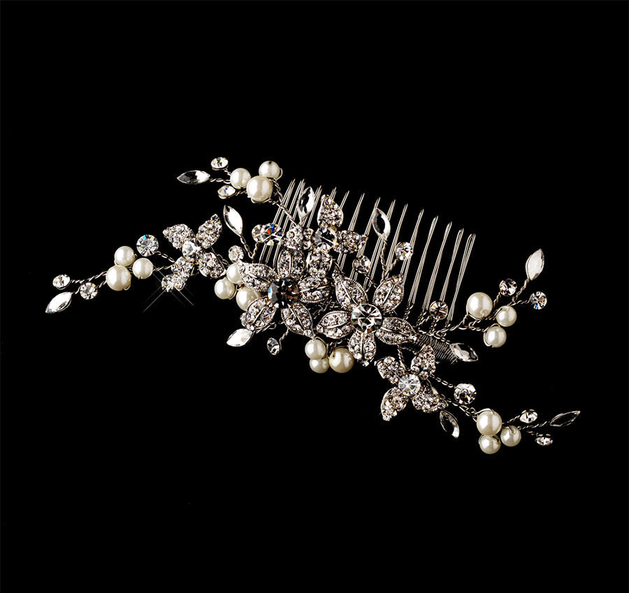 Vintage Floral Vine Bridal Hair Comb