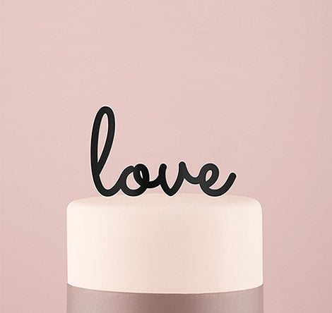 Love Wedding Cake Topper - Black