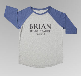 Ring Bearer Baseball Tee - Personalized