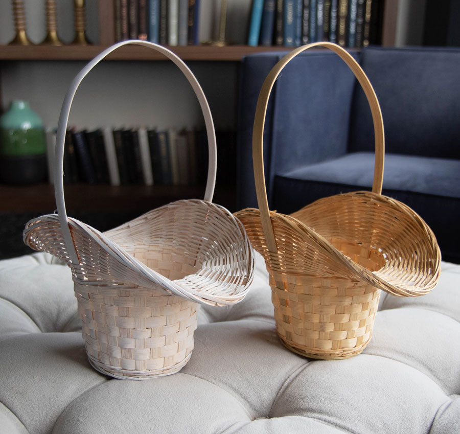 Rustic Wicker Flower Basket