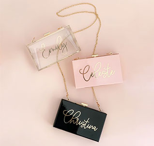 Personalized Acrylic Purse - Name