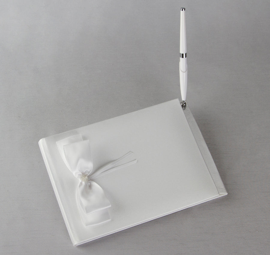 Sequin Flower Guest Book &amp; Pen Set