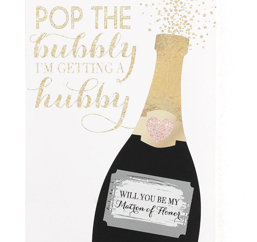 Champagne Scratch Off Card - Will You Be My Matron of Honor