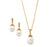 Gold Pearl Drop Wedding Jewelry Set