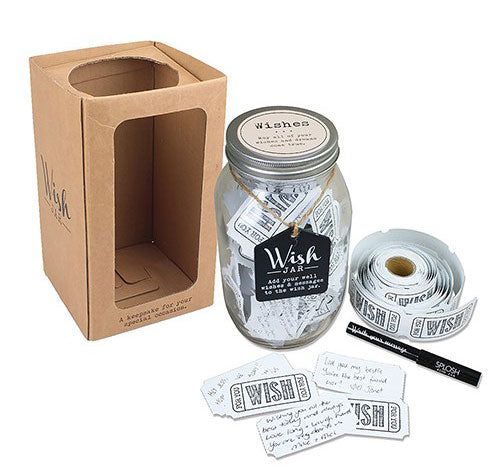 Wedding Wishes Mason Jar Guest Book