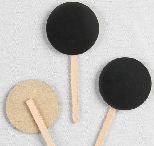 Circle Chalkboard on Stick (Set of 10)