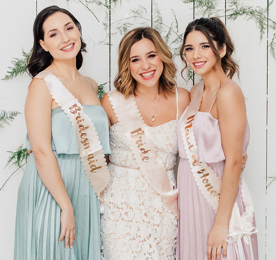Blush Satin Bridesmaid  Sash