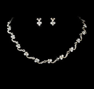 Rhinestone Scallop Bridal Jewelry Set