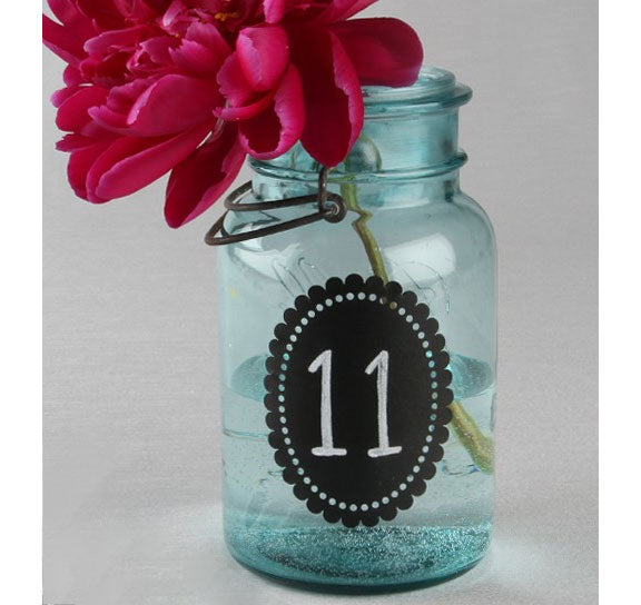 Large Oval Scallop Chalkboard Stickers (Set of 5)