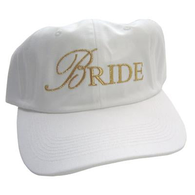 Bride Baseball Hat with Gold Embroidery