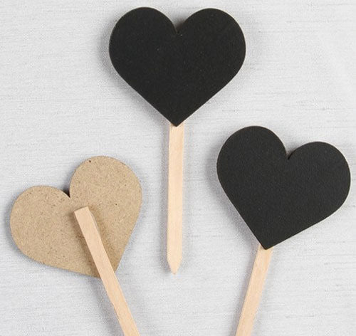 Heart Chalkboard on Stick (Set of 10)