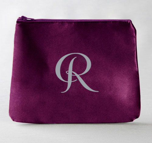 Custom Embroidered Cosmetic Bag with Intial