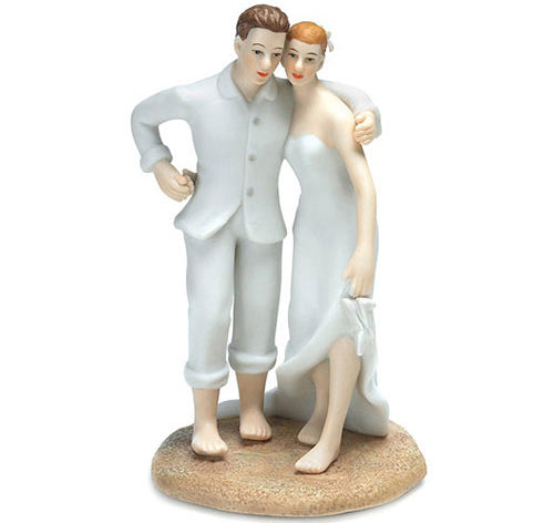 Beach Bride &amp; Groom Cake Topper