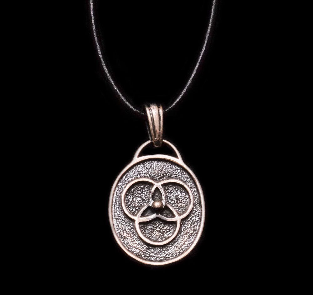Sterling Silver Medallion Pendant - Dark Finish
