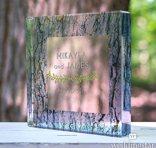 Woodland Personalized Wedding Cake Topper