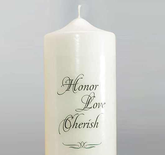 Honor, Love and Cherish Personalized Unity Candle