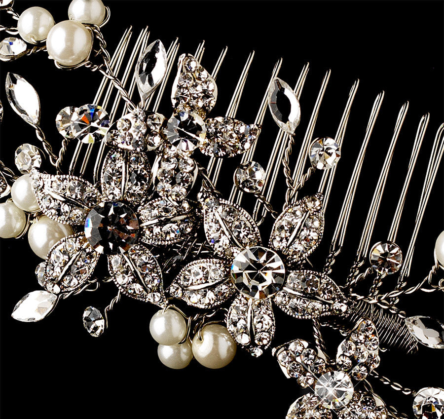 Vintage Floral Vine Bridal Hair Comb