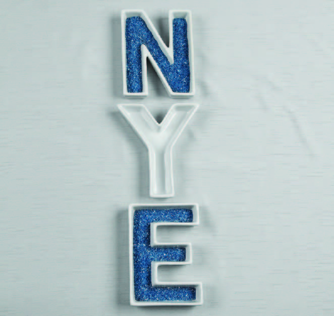 NYE Ceramic Letter Dishes
