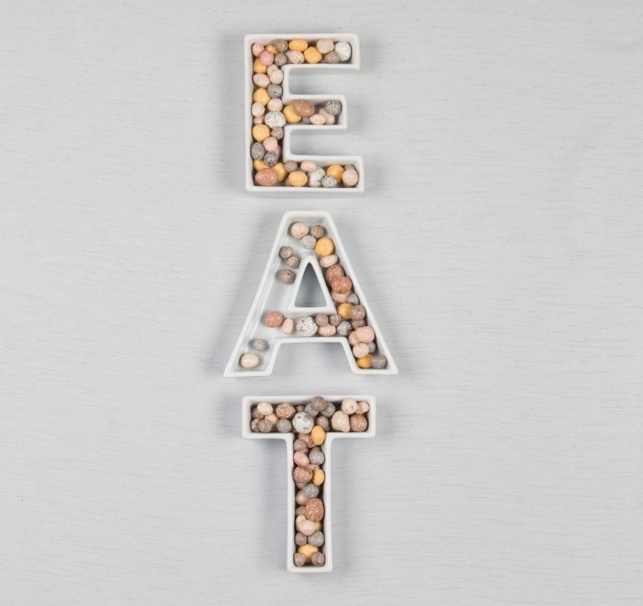 EAT Ceramic Letter Dishes