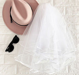 Two Tiered White Veil