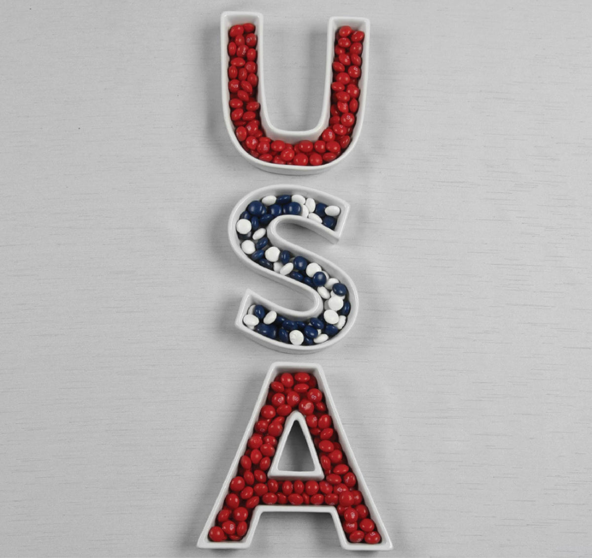 USA Ceramic Letter Dishes