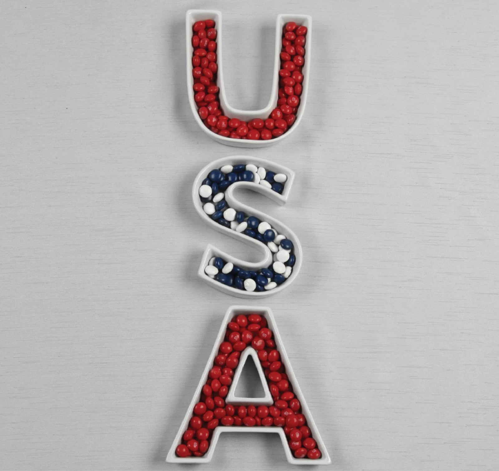 USA Ceramic Letter Dishes