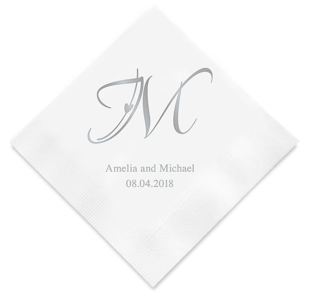 Decorative Initial Wedding Napkins