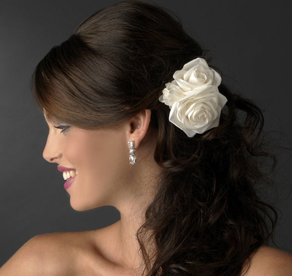 Triple Rose Bridal Hair Clip