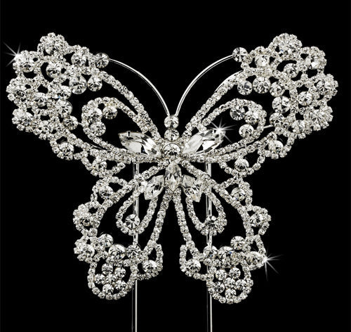 Rhinestone Butterfly Wedding Cake Topper