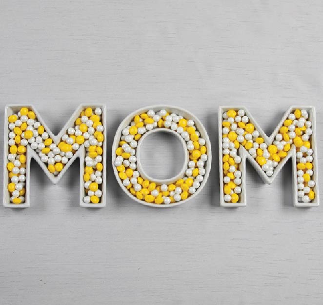 MOM Ceramic Letter Dishes