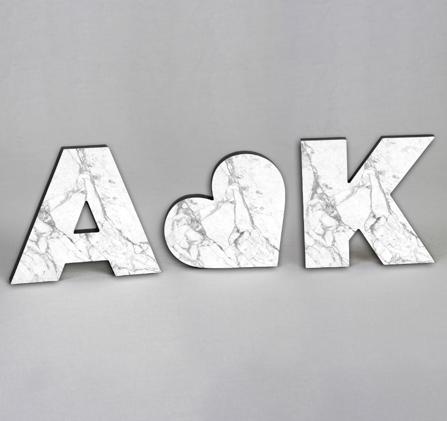 Letter Plaque Set with Heart