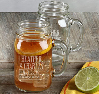 Personalized Wedding Mason Jars