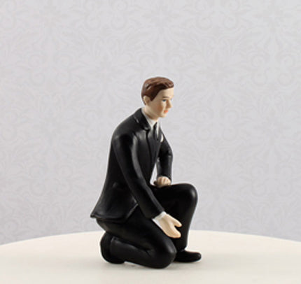On Bended Knee Groom Figurine