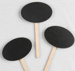 Oval Chalkboard on Stick (Set of 10)