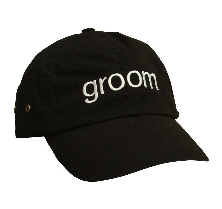 Groom Baseball Hat Black