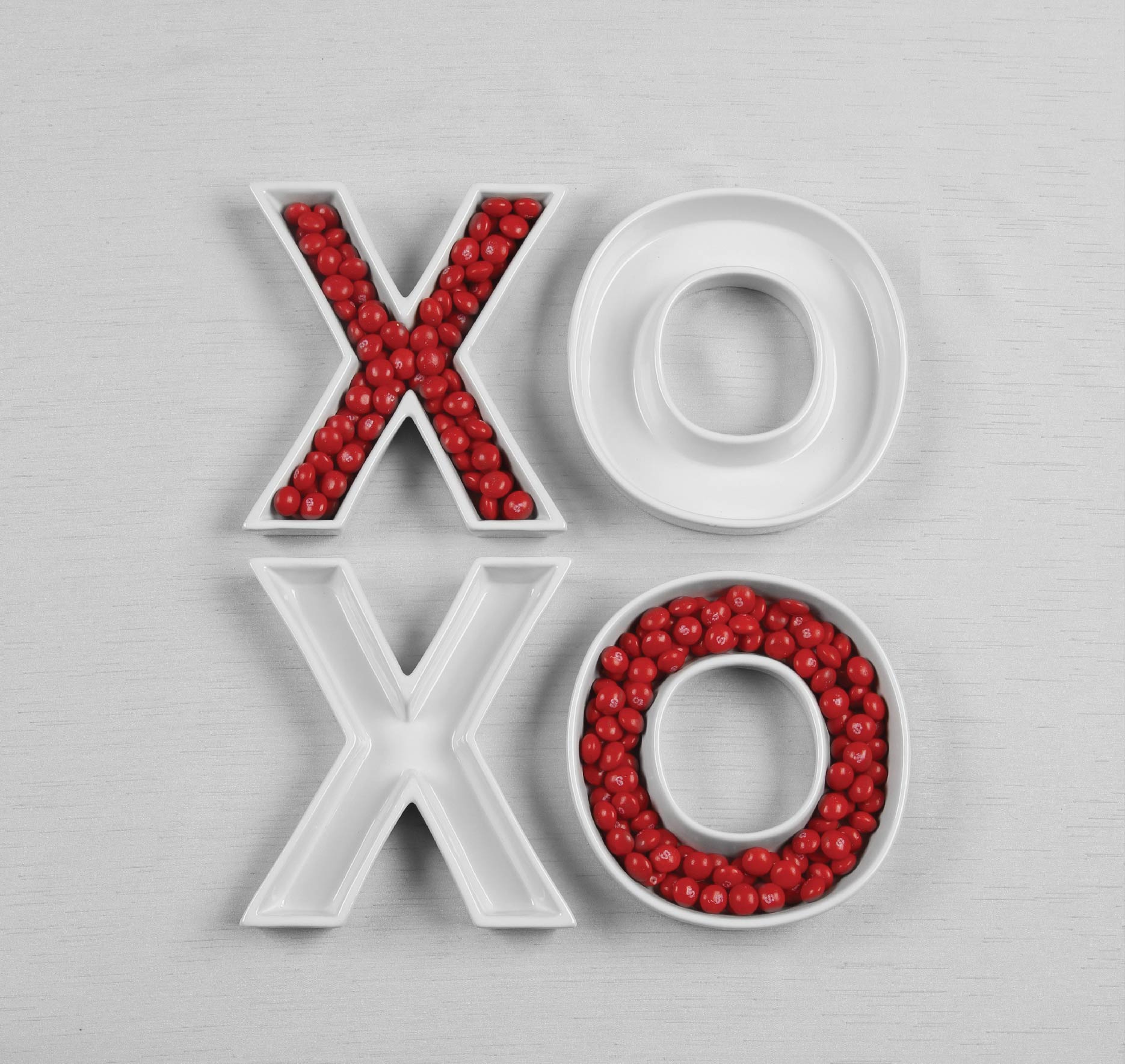 XOXO Ceramic Letter Dishes