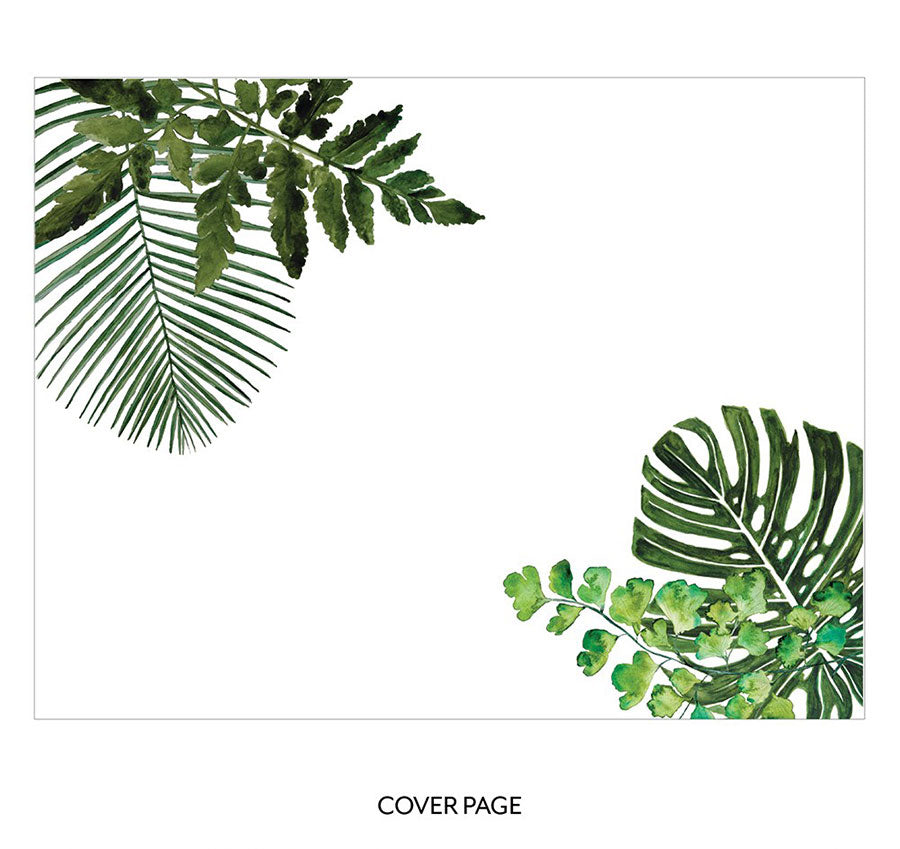 Modern Couple Greenery Acrylic Wedding Guest Book