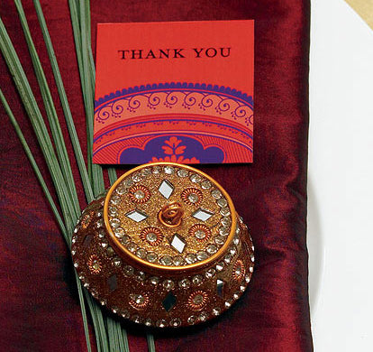 Golden Lac Boxes Place Card Holders (Set of 4)