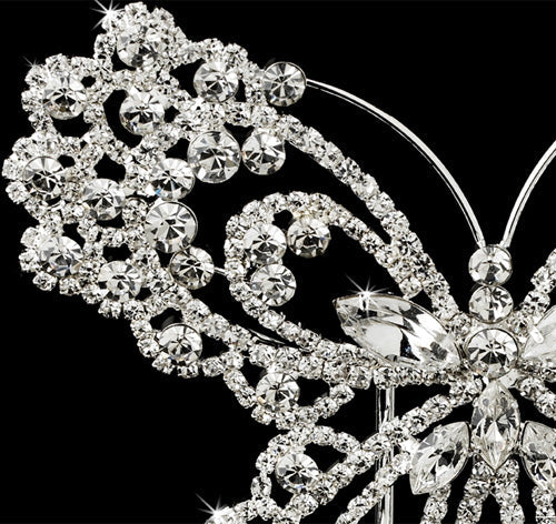 Rhinestone Butterfly Wedding Cake Topper