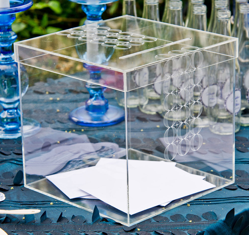 Circle of Love Wedding Wish Acrylic Card Box