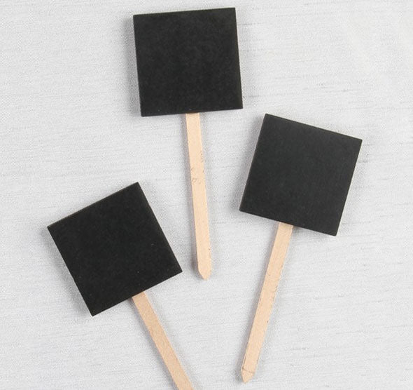 Square Chalkboard on Stick (Set of 10)