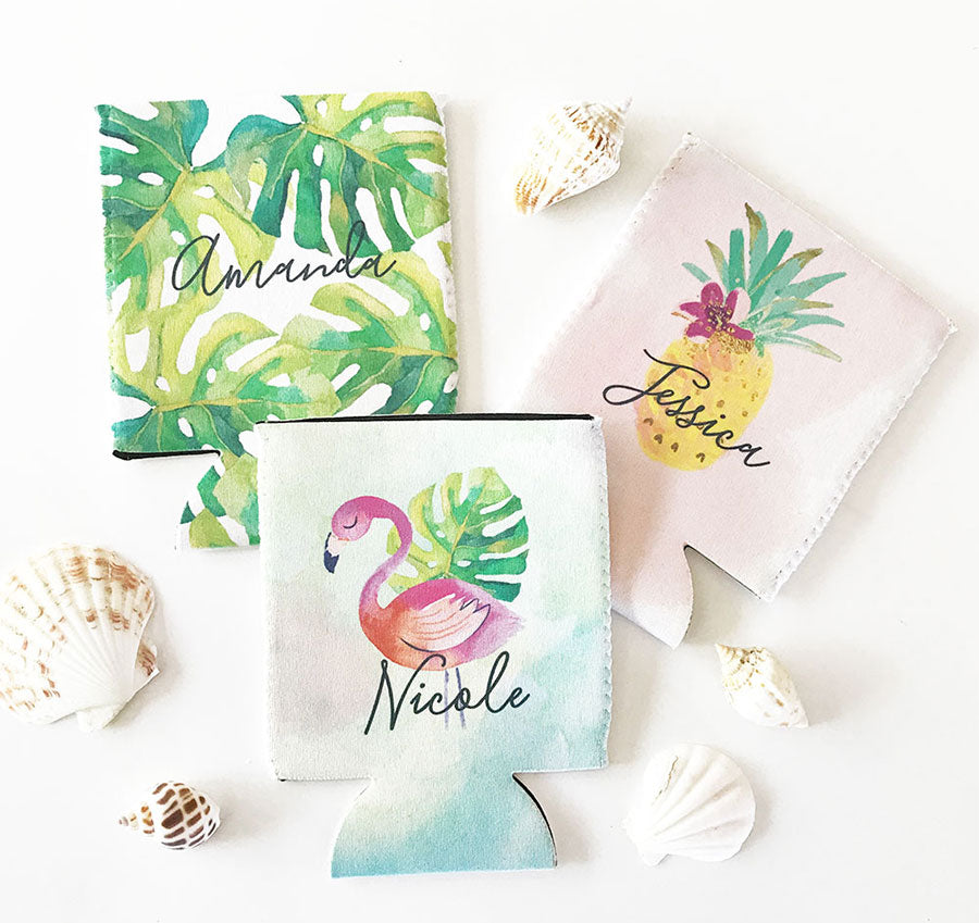 Tropical Can Cooler - Personalized